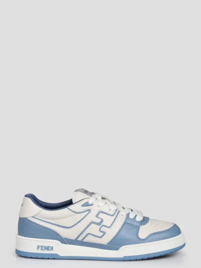 Shop Fendi Match Sneakers In White