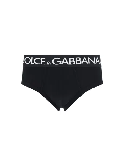 Shop Dolce & Gabbana Slip Intimo X2 In Nero