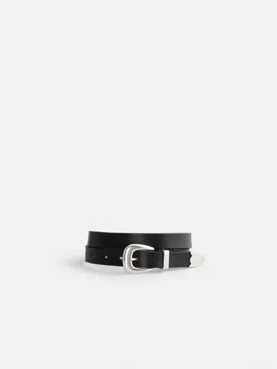 Alex Mill Maximum Henry Slim 3 Piece Belt In Black
