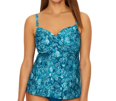Swim Systems Crossroads D-cup Tankini In Ocean Mist In Multi