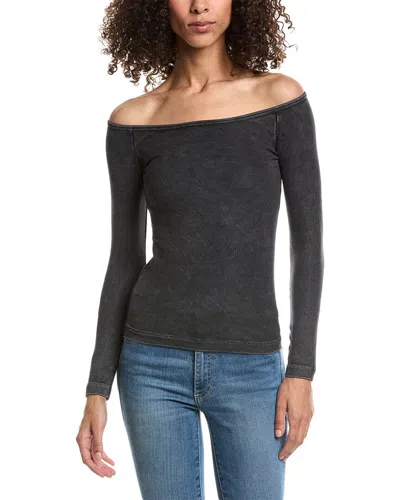 John Elliott Mineral Wash Gemini Rib Top In Black