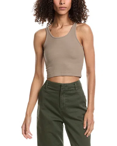 John Elliott Gemini Rib Cropped Tank In Brown