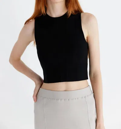 MOD REF THE FARRAH CROP TOP IN BLACK 