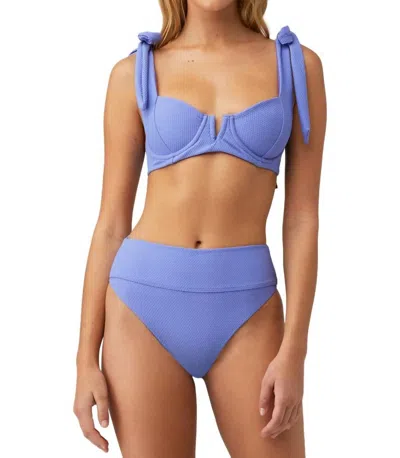 Beach Riot Blair Top In Periwinkle Waffle In Multi