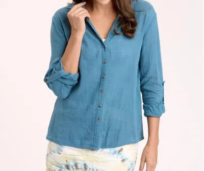 XCVI PORTER BLOUSE IN SAFE HARBOR 