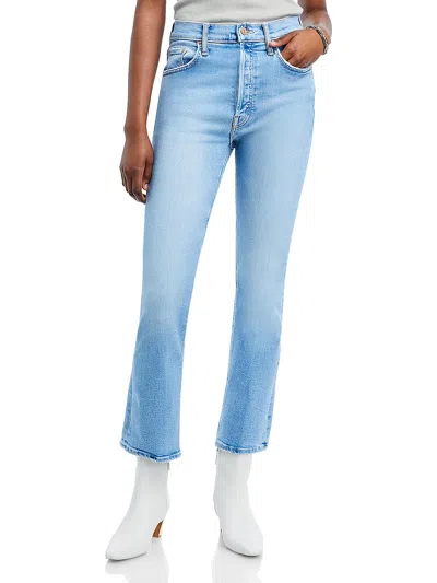 Mother Jeans Womens High Rise Flare Leg Ankle Jeans In Multi