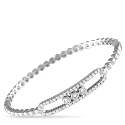Non Branded Lb Exclusive 18k White Gold 1.85ct Diamond Bracelet Alb-15412 In White