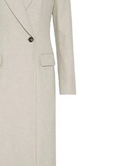 Brunello Cucinelli Wool Coat Peak Lapels