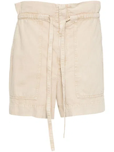 Isabel Marant Étoile Ipolyte Cotton Shorts In Brown