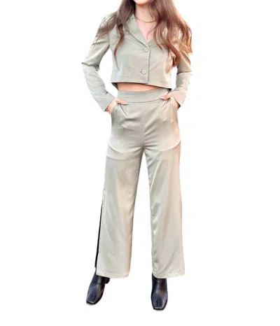 Crescent Conquering Goals Blazer And Trouser Set In Moss In Pink