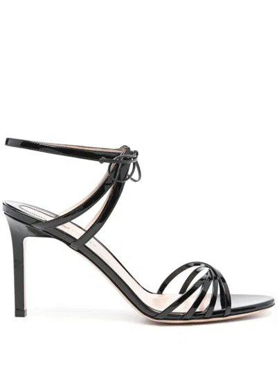 Tom Ford Black Patent Leather Angelica Heeled Sandals In Black