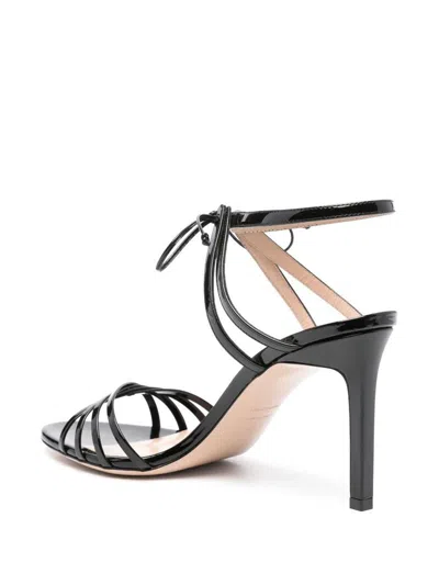 Tom Ford Black Patent Leather Angelica Heeled Sandals In Black