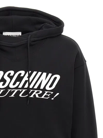 Moschino Black Logo Print Hoodie