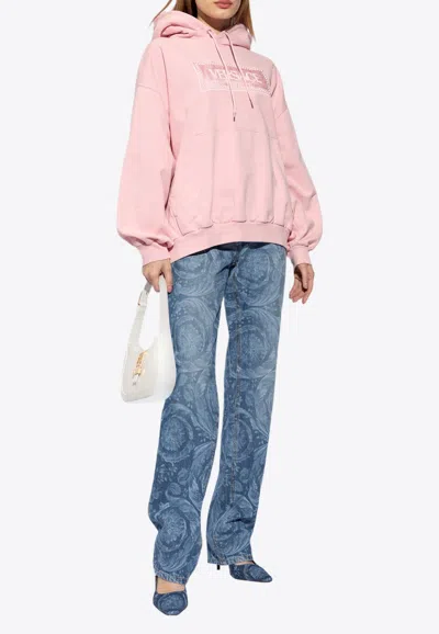 Versace Woman Sweatshirt Pink Size 8 Cotton In Pink