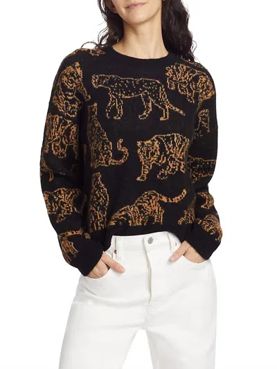 Rails Perci Wild Cat Jacquard Crewneck Sweater In Multi