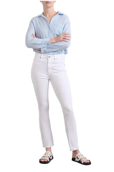 AG MARI HI RISE STRAIGHT JEAN IN WHITE 