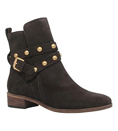 Shop See By Chloé Janis Suede Ankle Boots In Grey/dark