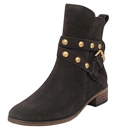 Shop See By Chloé Janis Suede Ankle Boots In Grey/dark