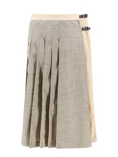 Shop Durazzi Milano Skirt In Grey