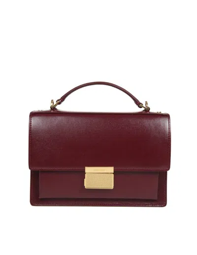 Shop Golden Goose Leather Handbag In Burgundy