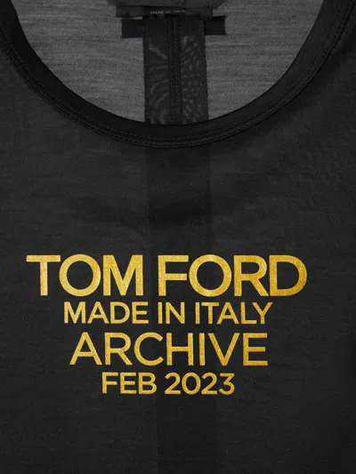 Shop Tom Ford Logo Archives T-shirt In Black