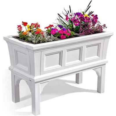 Quikfurn Rectangular Raised Garden Bed Planter Box With Removeable Trays