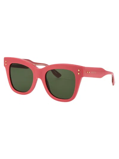 Shop Gucci Sunglasses In 004 Pink Pink Green