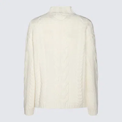 Shop Malo White Wool Knitwear In Margherita