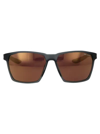 Nike Maverick Square Frame Sunglasses In 065 Course Tint W/ Copper Mirror Cool Grey