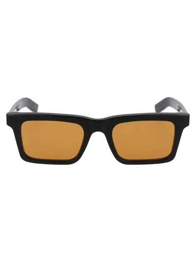 Retrosuperfuture Black Striped Acetate Sunglasses In Refined