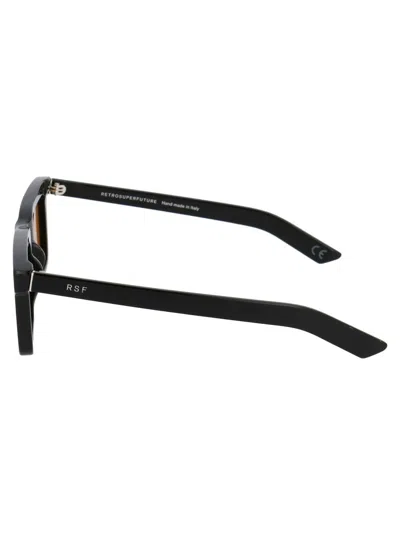 Retrosuperfuture Black Striped Acetate Sunglasses In Refined