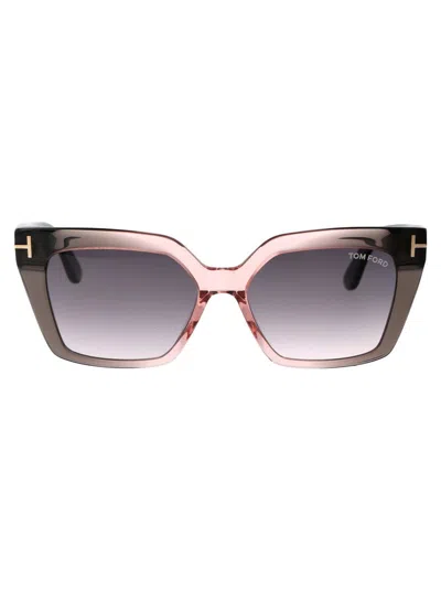 Shop Tom Ford Sunglasses In 20b Grigio/altro / Fumo Grad