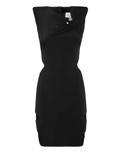 Philipp Plein Mini Dress In Black
