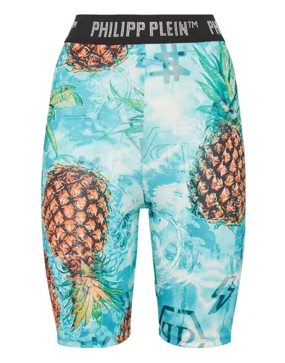 Philipp Plein Pineapple Stones Stones Cycling Shorts In Multi