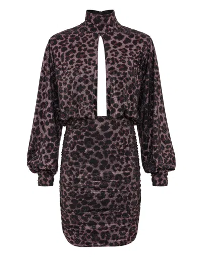 Philipp Plein Short Dress Pink Paradise In Multi
