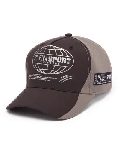 Plein Sport Baseball Cap Global Express Edition In Black