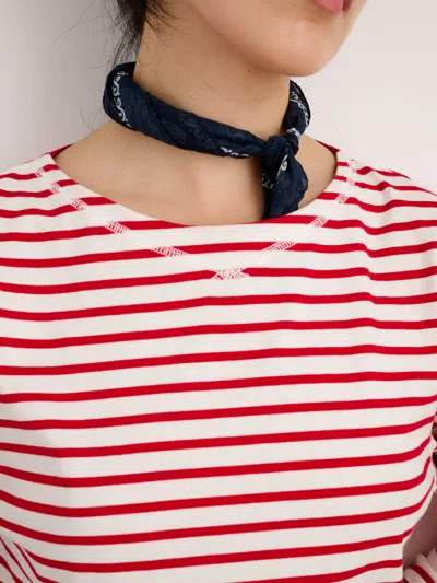 Alex Mill Cotton Bandana In Navy/white