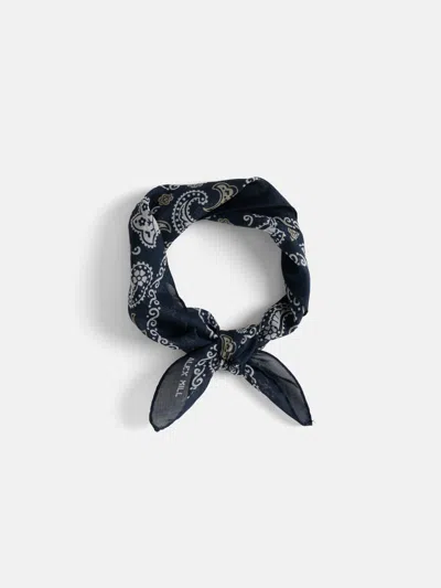 Alex Mill Cotton Bandana In Navy/white
