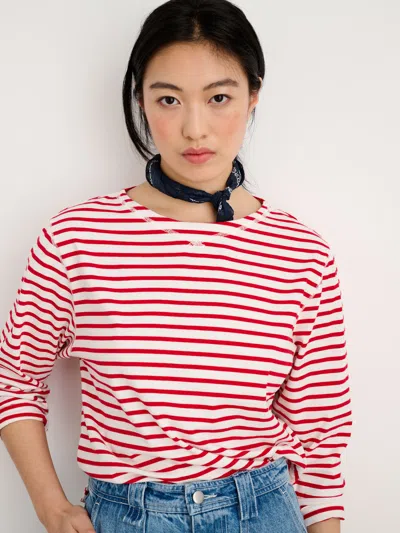 Alex Mill Cotton Bandana In Navy/white