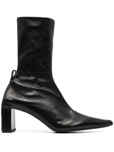 Jil Sander Heeled Boots In Black