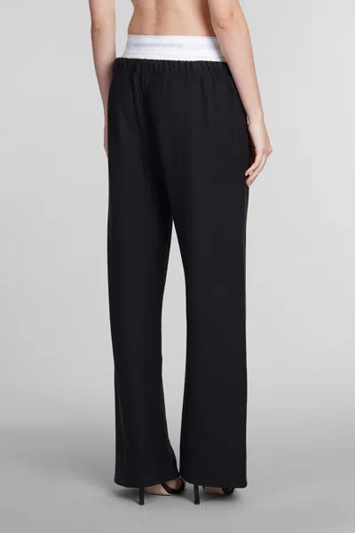 Alexander Wang Wide Leg Sweatpants With Elastic Exposed Brief In Black