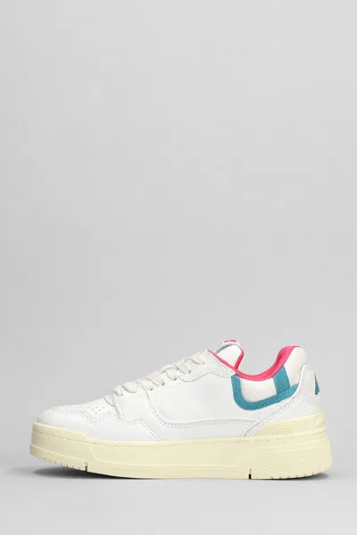 Autry Clc Lace-up Leather Sneakers In White