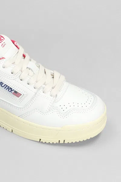 Autry Clc Lace-up Leather Sneakers In White