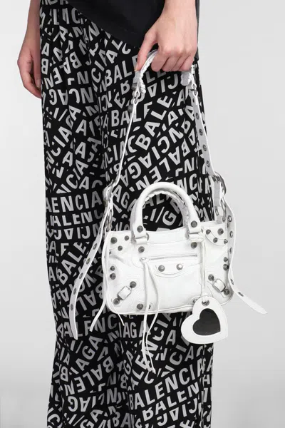 Shop Balenciaga Neo Cagole Tote S Shoulder Bag In White