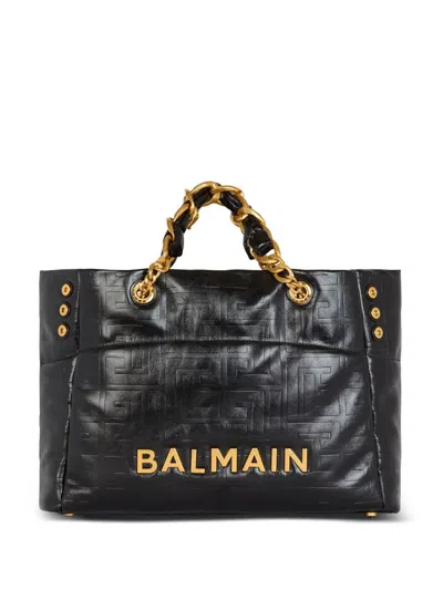 Shop Balmain Shopper 1945 Bags In Black