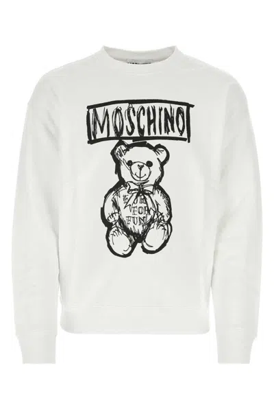 Shop Moschino Sweatshirts In White