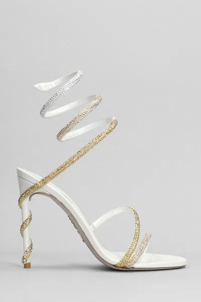 Shop René Caovilla Margot Sandals In White