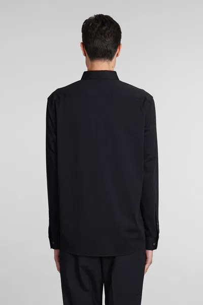 Theory Sylvain Structure Knit Regular Fit Shirt In Black