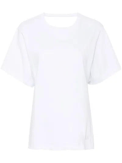 Shop Iro Edjy Cotton T-shirt In White