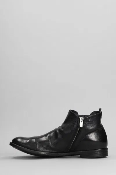 Officine Creative Arc -514 Ankle Boots In Black Leather In Black